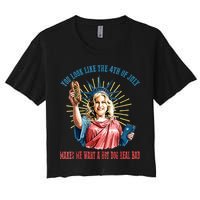 You Look Like The 4th Of July Hot Dog Wiener Women's Crop Top Tee