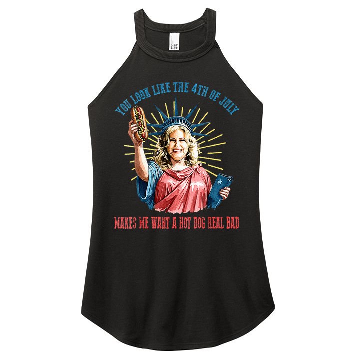 You Look Like The 4th Of July Hot Dog Wiener Women's Perfect Tri Rocker Tank