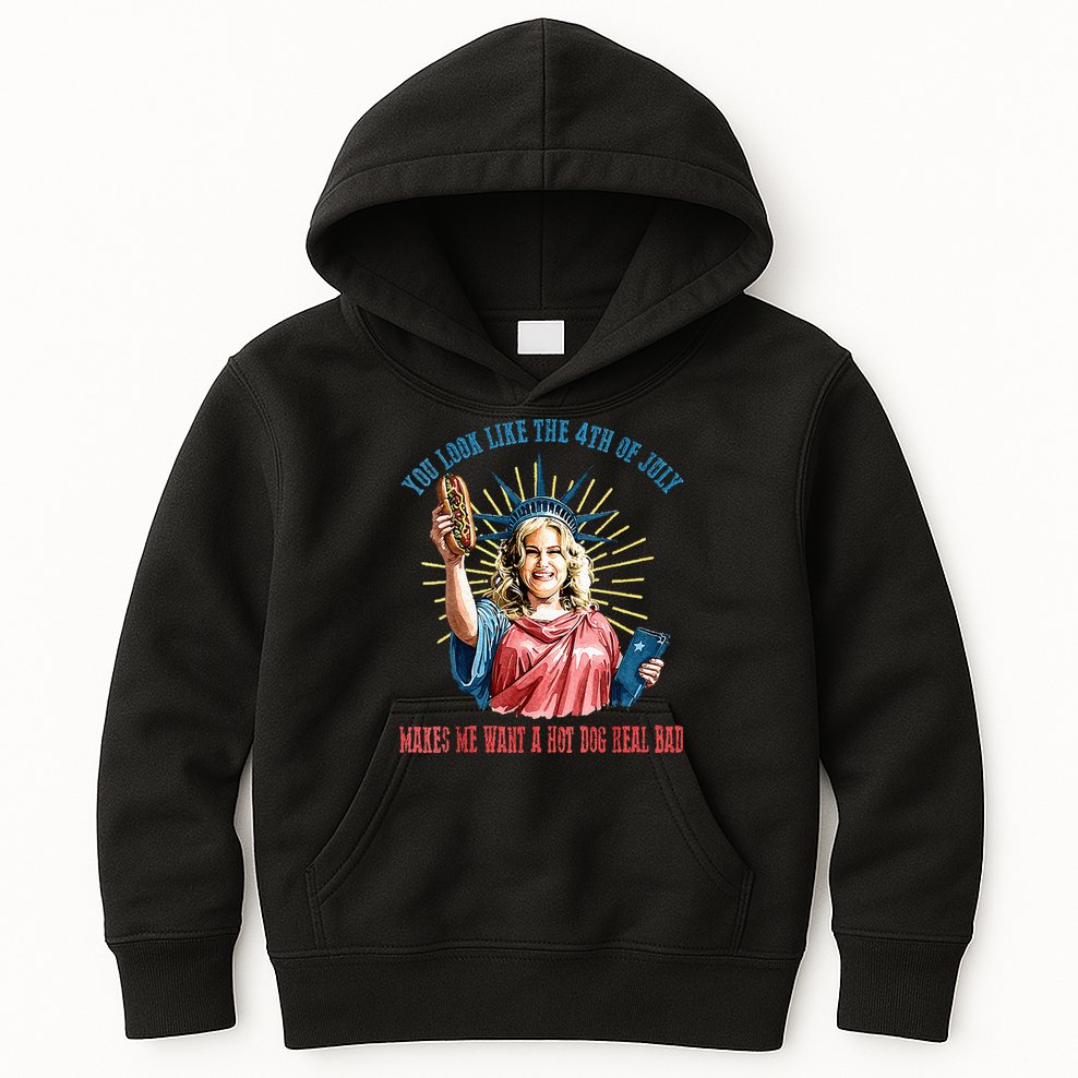 You Look Like The 4th Of July Hot Dog Wiener Kids Hoodie