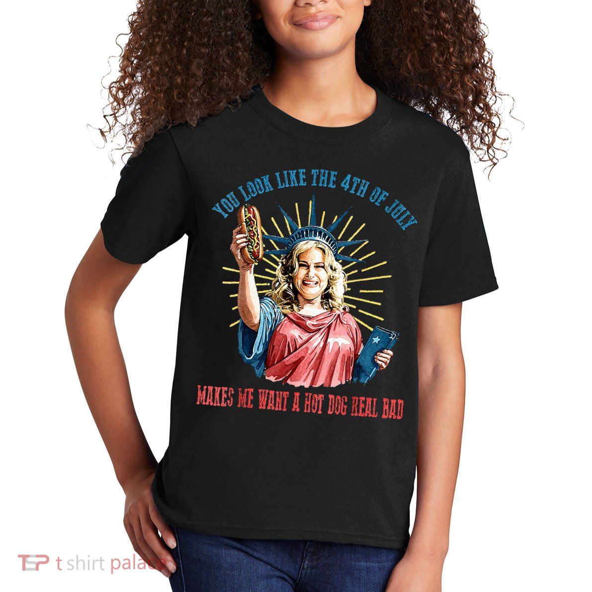 You Look Like The 4th Of July Hot Dog Wiener Kids T-Shirt