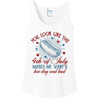 You Look Like The 4th Of July Hot Dog American Ladies Essential Tank