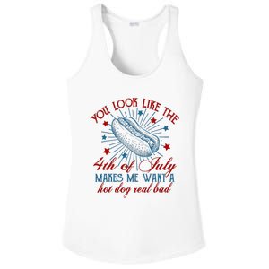 You Look Like The 4th Of July Hot Dog American Ladies PosiCharge Competitor Racerback Tank