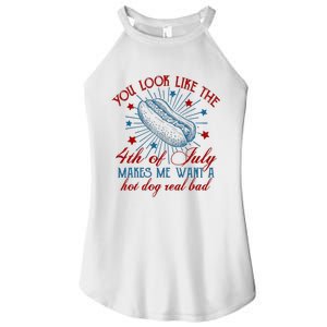 You Look Like The 4th Of July Hot Dog American Women's Perfect Tri Rocker Tank