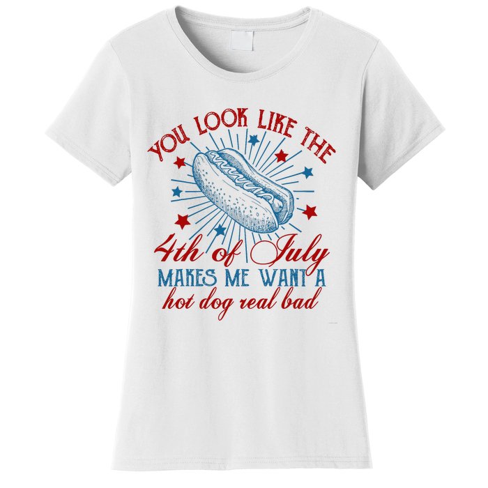 You Look Like The 4th Of July Hot Dog American Women's T-Shirt