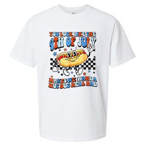 You Look Like 4th Of July Makes Me Want A Hot Dog Real Bad  Sueded Cloud Jersey T-Shirt