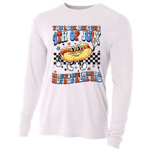 You Look Like 4th Of July Makes Me Want A Hot Dog Real Bad  Cooling Performance Long Sleeve Crew