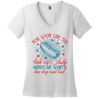 You Look Like The 4th Of July Independence Day Women's V-Neck T-Shirt