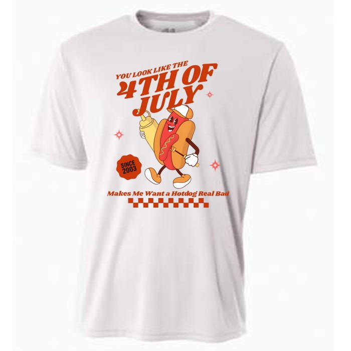 You Look Like The 4th Of July Hotdog Since 2003 Cooling Performance Crew T-Shirt