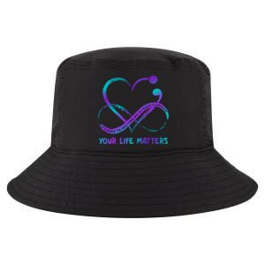 Your Life Matters Suicide Prevention Awareness Infinity Heart Cool Comfort Performance Bucket Hat