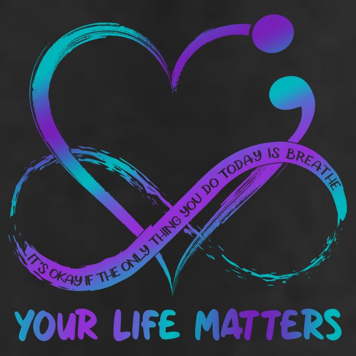 Your Life Matters Suicide Prevention Awareness Infinity Heart Cool Comfort Performance Bucket Hat