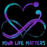 Your Life Matters Suicide Prevention Awareness Infinity Heart Tall T-Shirt