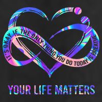 Your Life Matters Suicide Prevention Awareness 7 Panel Mesh Trucker Snapback Hat