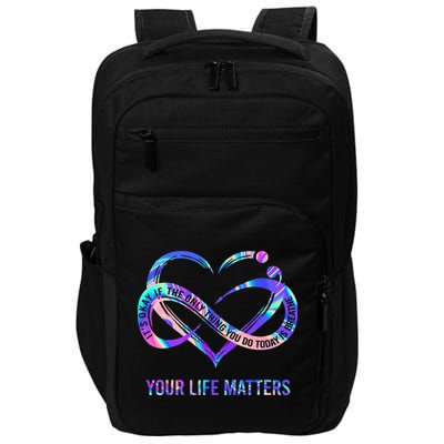 Your Life Matters Suicide Prevention Awareness Impact Tech Backpack