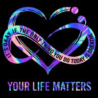 Your Life Matters Suicide Prevention Awareness Flat Bill Trucker Hat