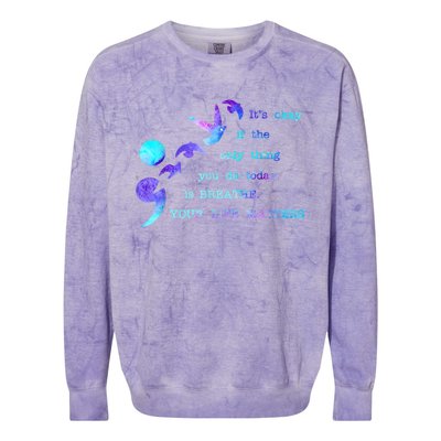 Your Life Matters Suicide Prevention Awareness Colorblast Crewneck Sweatshirt