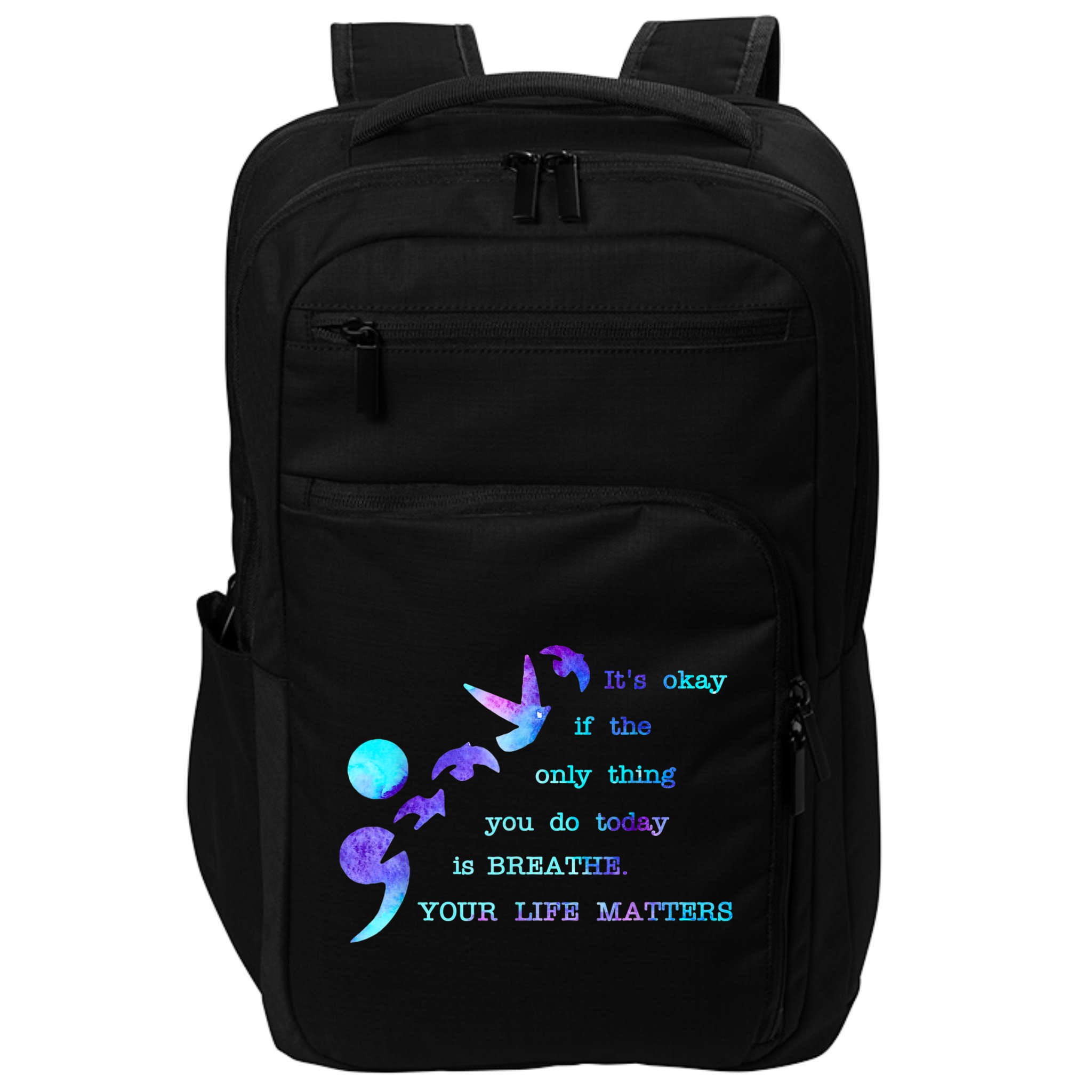 Your Life Matters Suicide Prevention Awareness Impact Tech Backpack