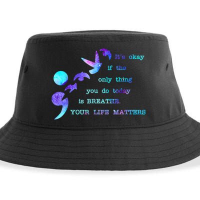 Your Life Matters Suicide Prevention Awareness Sustainable Bucket Hat