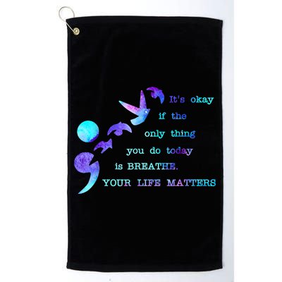 Your Life Matters Suicide Prevention Awareness Golf Towel