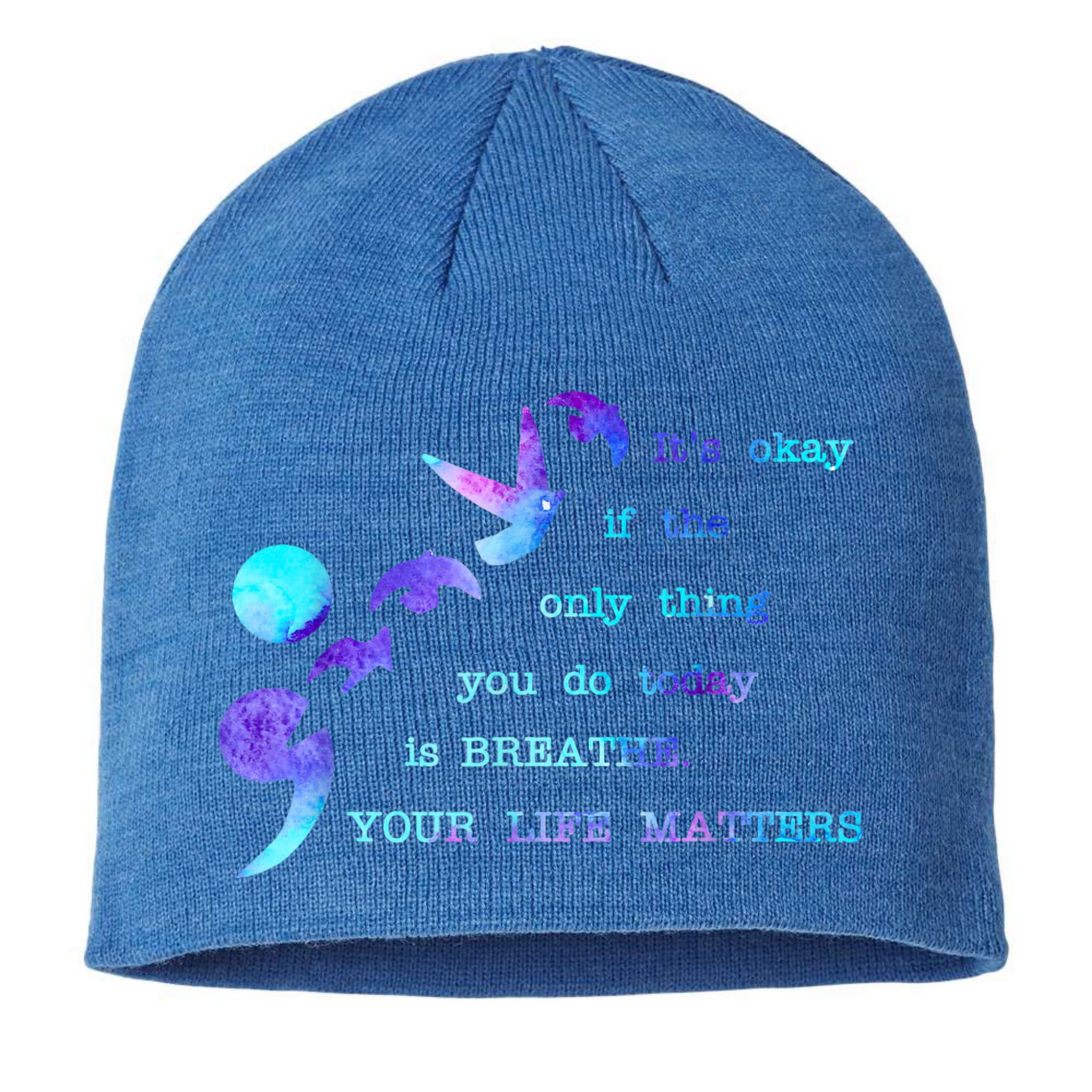 Your Life Matters Suicide Prevention Awareness Sustainable Beanie