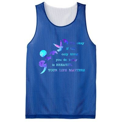 Your Life Matters Suicide Prevention Awareness Mesh Reversible Basketball Jersey Tank