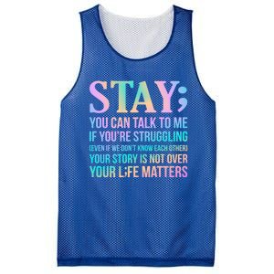 Your Life Matters Happy Suicide Awareness Support Graphic Gift Mesh Reversible Basketball Jersey Tank