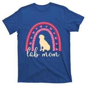 Yellow Lab Mom ValentineS Day Labrador Rainbow Funny Gift T-Shirt