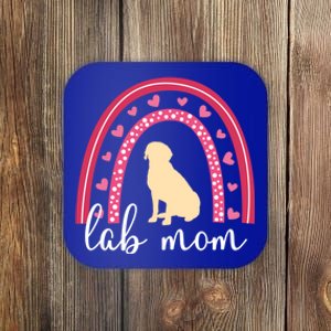 Yellow Lab Mom ValentineS Day Labrador Rainbow Funny Gift Coaster