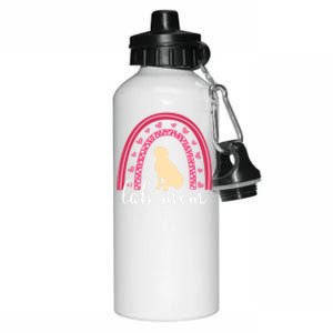 Yellow Lab Mom ValentineS Day Labrador Rainbow Funny Gift Aluminum Water Bottle