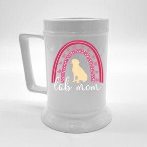 Yellow Lab Mom ValentineS Day Labrador Rainbow Funny Gift Beer Stein