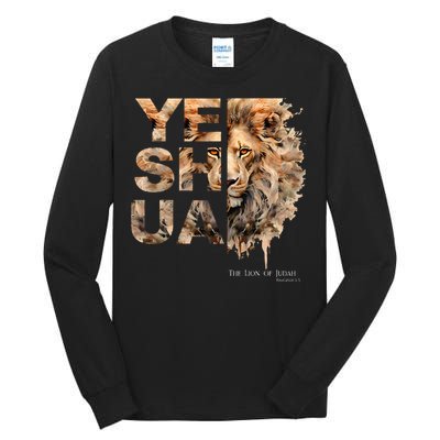 Yeshua Lion Of Judah Jesus God Bible Verse Revelation Tall Long Sleeve T-Shirt