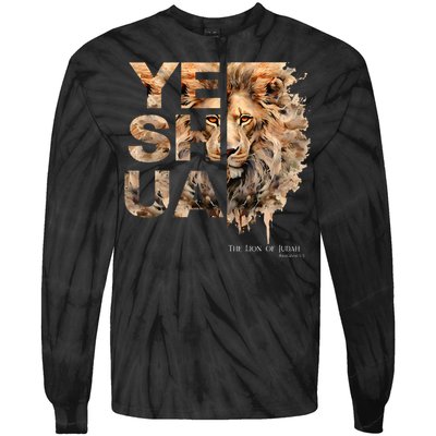 Yeshua Lion Of Judah Jesus God Bible Verse Revelation Tie-Dye Long Sleeve Shirt