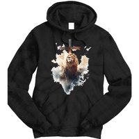 Yeshua Lion Of Judah Christian Faith Gift Christian Cross Design Tie Dye Hoodie