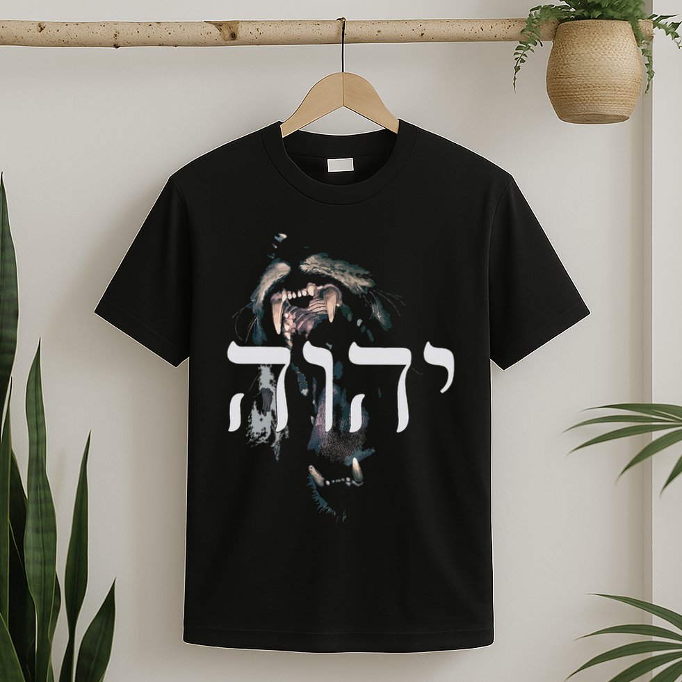 Yhwh Lion Of Judah Yahweh In Hebrew T-Shirt