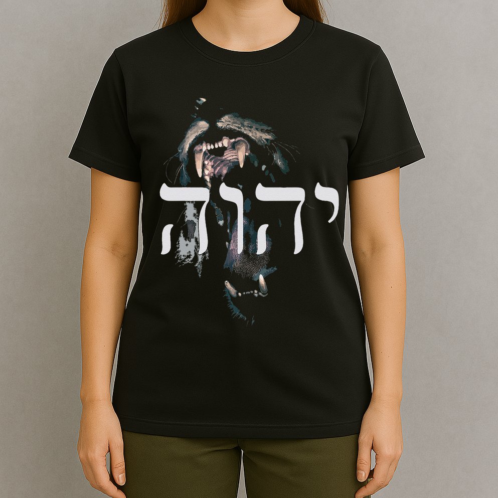 Yhwh Lion Of Judah Yahweh In Hebrew T-Shirt