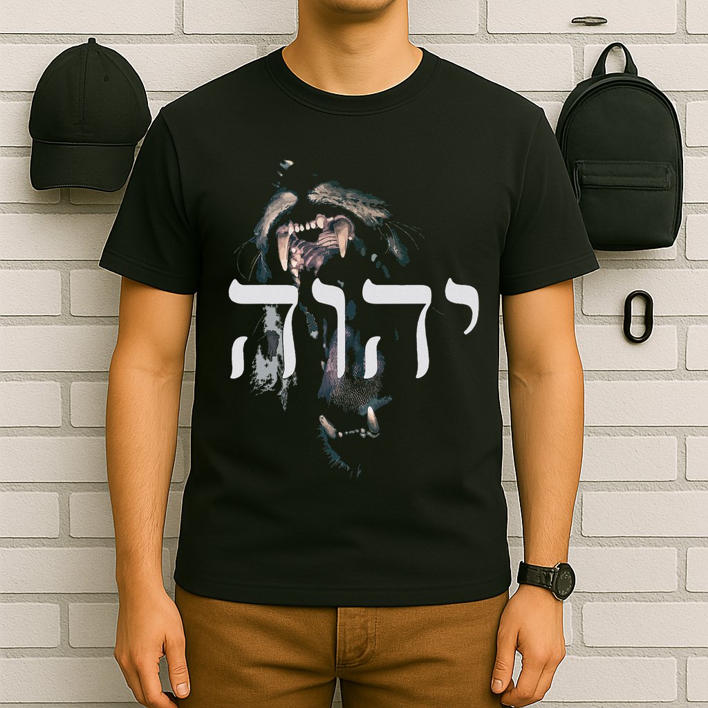 Yhwh Lion Of Judah Yahweh In Hebrew T-Shirt