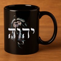 Yhwh Lion Of Judah Yahweh In Hebrew 11oz C Handle Ceramic Mug