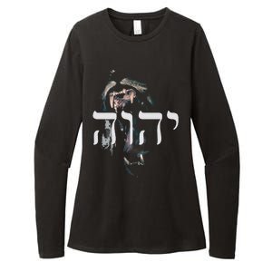 YHWH Lion of Judah - Yahweh in Hebrew Womens CVC Long Sleeve Shirt