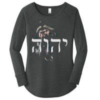 YHWH Lion of Judah - Yahweh in Hebrew Women's Perfect Tri Tunic Long Sleeve Shirt