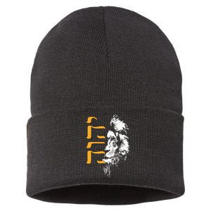 Yhwh Lion Of Judah Yahweh In Hebrew Sustainable Knit Beanie