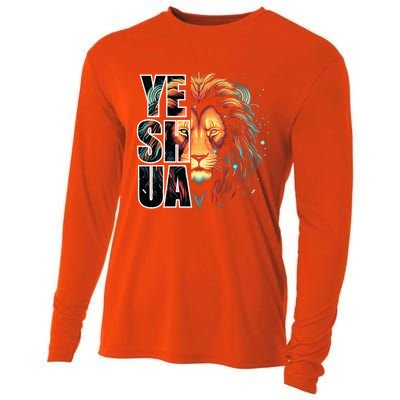 Yeshua Lion Of Judah Fear Bible Christian Religious Gift Cooling Performance Long Sleeve Crew