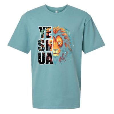 Yeshua Lion Of Judah Fear Bible Christian Religious Gift Sueded Cloud Jersey T-Shirt