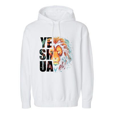 Yeshua Lion Of Judah Fear Bible Christian Religious Gift Garment-Dyed Fleece Hoodie