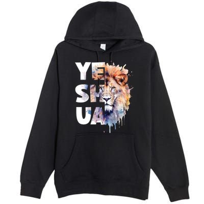 Yeshua Lion Of Judah Fear Not Bible Christian Religious Gift Premium Pullover Hoodie
