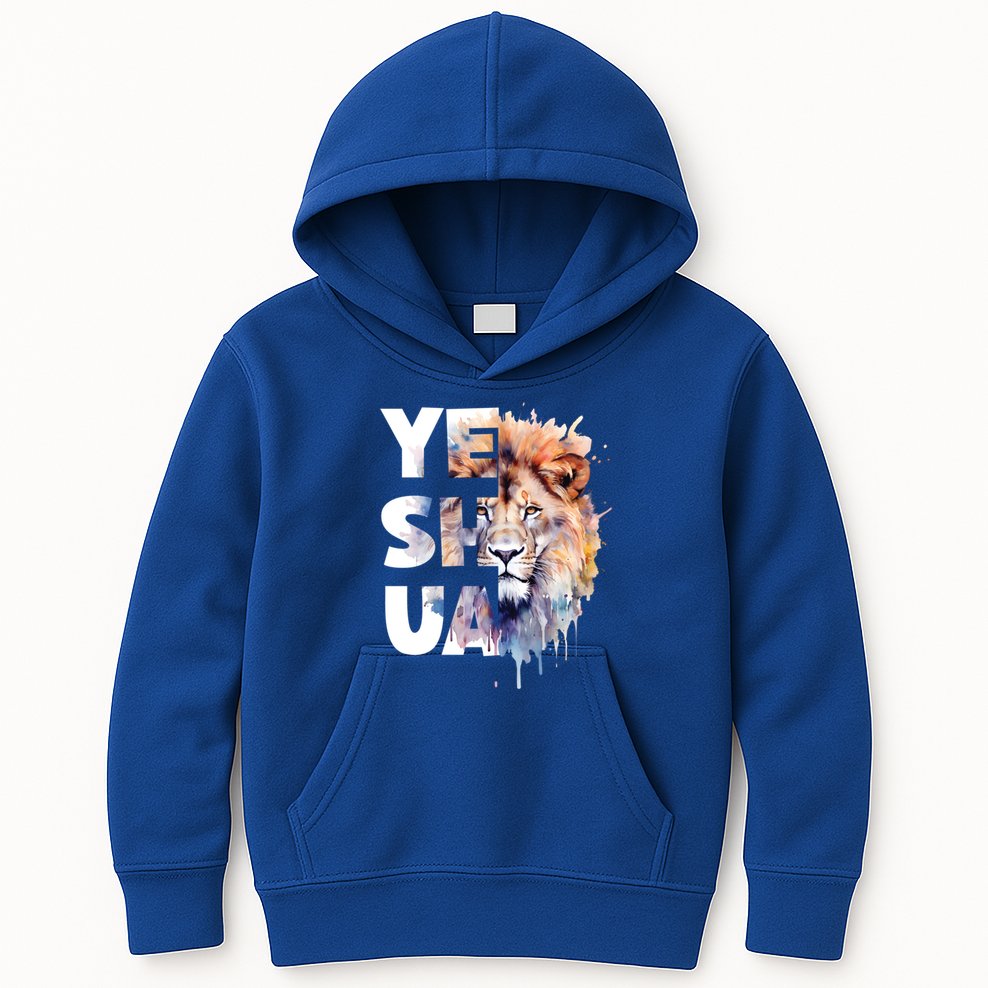 Yeshua Lion Of Judah Fear Not Bible Christian Religious Gift Kids Hoodie