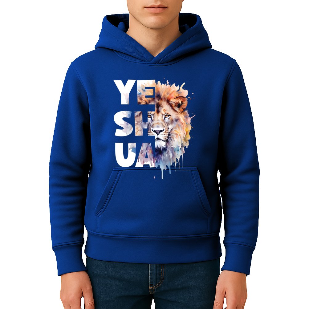 Yeshua Lion Of Judah Fear Not Bible Christian Religious Gift Kids Hoodie