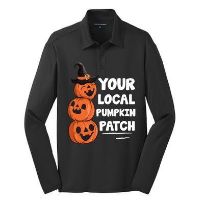 Your Local Pumpkin Patch Halloween Silk Touch Performance Long Sleeve Polo