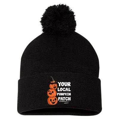Your Local Pumpkin Patch Halloween Pom Pom 12in Knit Beanie