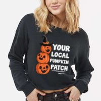 Your Local Pumpkin Patch Halloween Cropped Pullover Crew