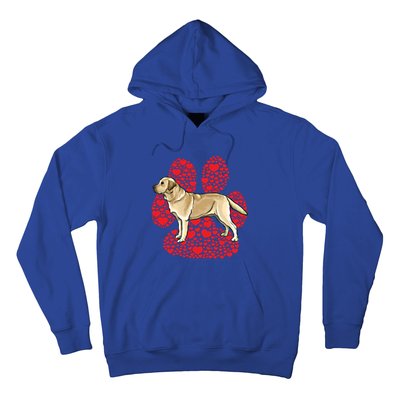 Yellow Labrador Retriever Valentines Day Dog Love Paw Gift Hoodie