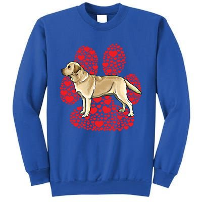 Yellow Labrador Retriever Valentines Day Dog Love Paw Gift Sweatshirt